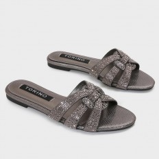 ZX3179 نعال فلات أنيق وبراق