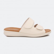 slide slipper with double...