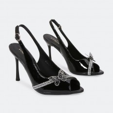 HSQ380 Shiny leather heel...