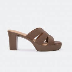 KXQ1491 نعال كعب عريض ذو...