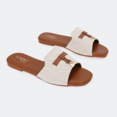 OX3051 Flat slippers with a...