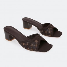 QXQ1929 Wide heel slippers...