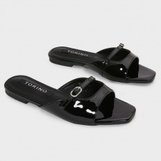 ZX3153  نعال مسطح لامع أنيق...