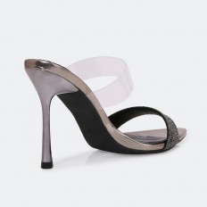 HXQ559 Shiny Heel slippers...
