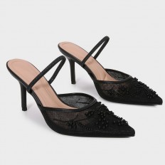 NXQB30 Heeled slippers made...