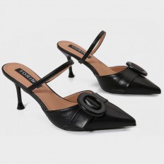 QXQB18 shiny leather heeled...