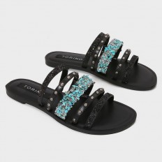 ZX2847 نعال فلات مزين...