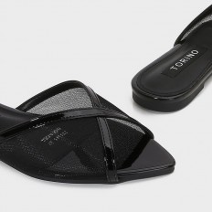 ZX3145 نعال مسطح بجزء من التول