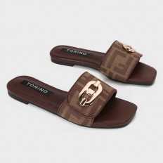 ZX2912 Flat slippers with a...