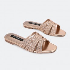ZX2935 نعال فلات براق