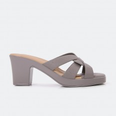 KXQ1489 Wide heel slippers...