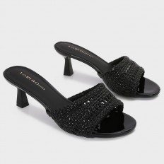HXQ637 Shiny Heel Slippers...