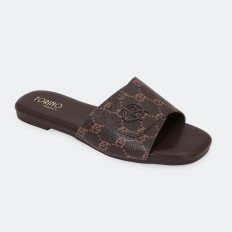 OX3041 Flat slippers with a...