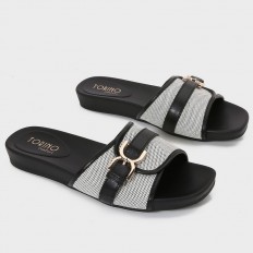 OX3199 Flat slippers with a...