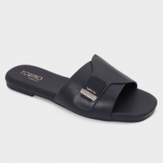 OX3224 Flat slippers with a...