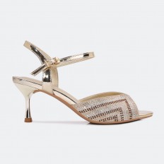 QSQ764 Shiny Heel Sandal