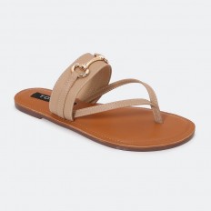 ZX2753 Flat slippers with a...