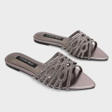 ZX3174 Flat slippers with a...