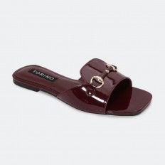 XZ3261 Shiny flat slippers...