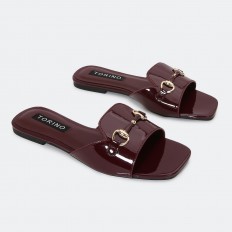 XZ3261 Shiny flat slippers...