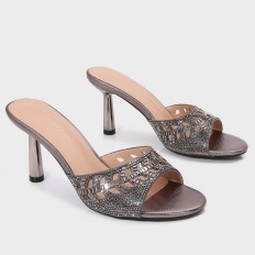 BXQ2133 Shiny Heel slippers