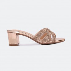 BXQ2267 Shiny wide-heeled...