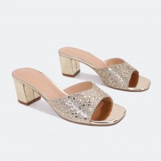 BXQ2268 Wide heel slippers...