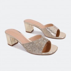 BXQ2272 Shiny wide heel...