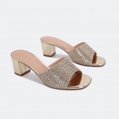 BXQ2274 Wide heel slippers...