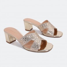 BXQ2276 Wide heel slippers...