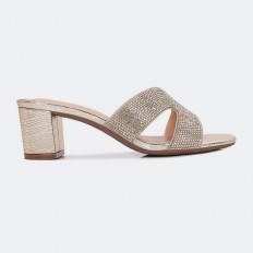 BXQ2284 Wide heel slippers...