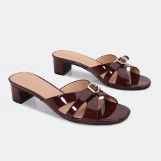 BXQ2298 Shiny slippers with...