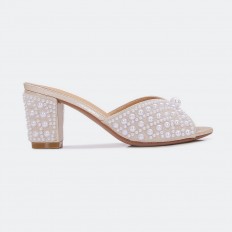 HXQ582 Heeled slippers with...