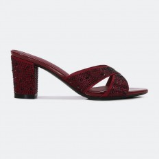 HXQ584 Shiny wide heel...