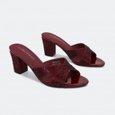 HXQ584 Shiny wide heel...