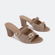 HXQ634 Heeled slippers with...