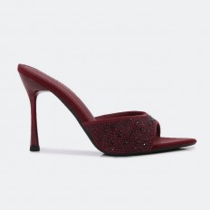 HXQ639 Heeled slippers with...