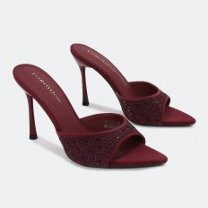 HXQ639 Heeled slippers with...