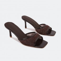 QXQ2427 Beaded Heel Slippers