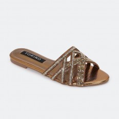ZX2925 نعال مسطح شيك مزين...