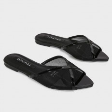 ZX3145 نعال مسطح بجزء من التول