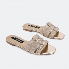 ZX3328 نعال مسطح شيك مزين...