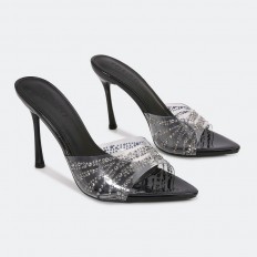HXQ548 Heeled slippers with...