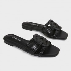 ZX3143 Flat slippers with a...