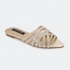 ZX2933 نعال فلات أنيق وبراق