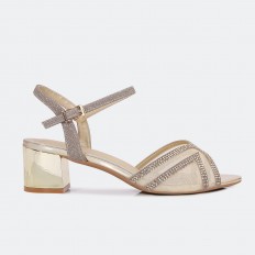 QSQ767 Heeled sandal with a...