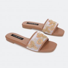 ZX3323 Flat slippers with a...