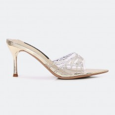 QXQ1609 Heel slippers with...