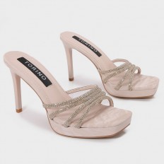 QXQ1843 shiny slim-heeled...